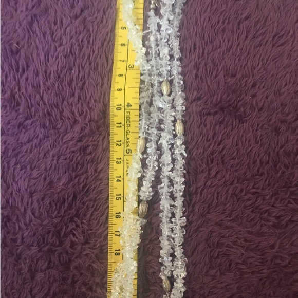 Vintage NWOT Natural White Quartz Gemstone & Sterling Silver Toggle Necklace - Picture 10 of 12